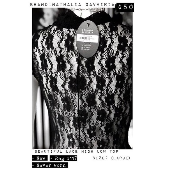 NATHALIA GAVIRIA - LACE HIGH LOW TOP - Picture 5 of 8